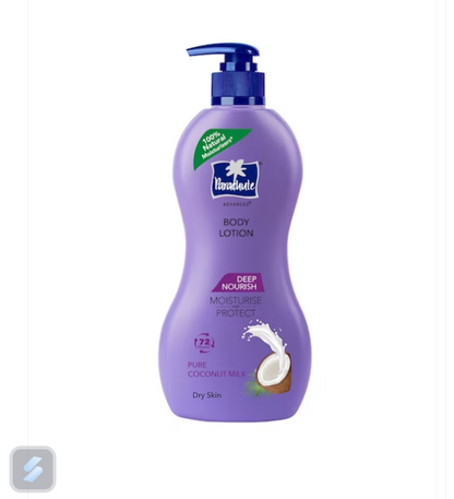 Parachute Advansed Deep Nourish Body Lotion - Intensively Moisturised Skin, Coconut Milk, 100% Natural Moisturisers, 250 ml