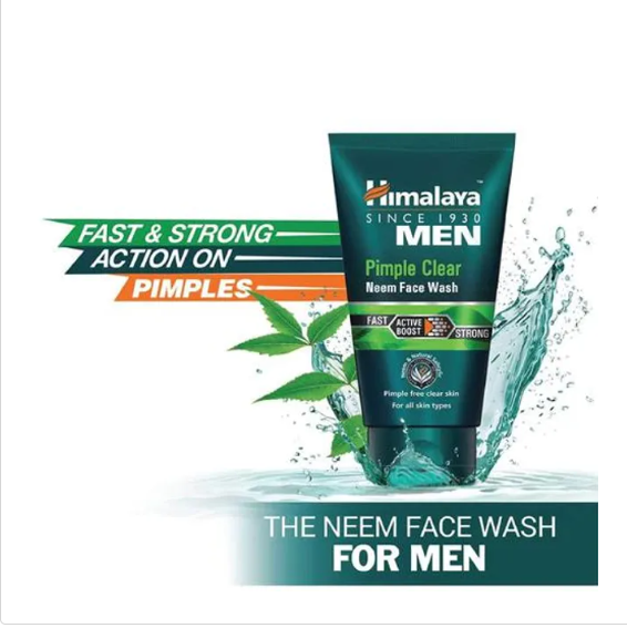 Himalaya Men Pimple Clear Neem Face Wash, 100 ml