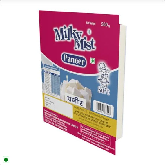 Milky Mist Paneer - Rich In Calcium, 500 g Pouch