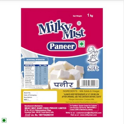 Milky Mist Paneer - Rich In Calcium, 500 g Pouch