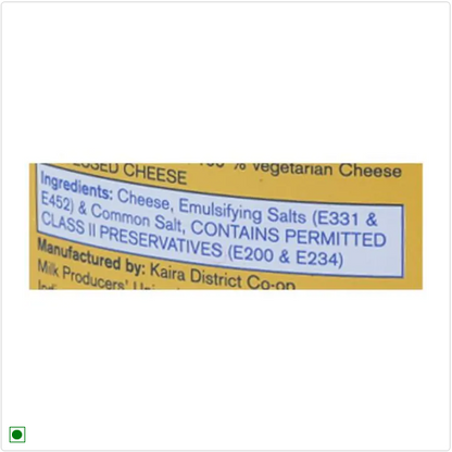 Amul Processed Cheese, 400 g Tin