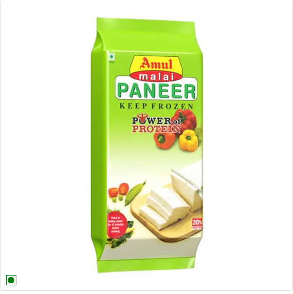 Amul Malai Paneer - Block, 1 kg Pouch