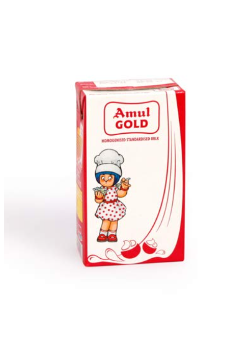 Amul Gold Homogenised Standardised Milk, 6x1 L Multipack