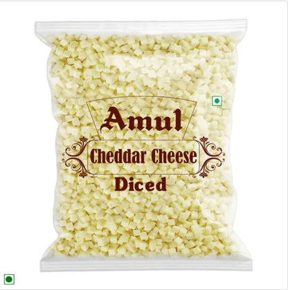 Amul Cheddar Cheese Diced, 1 kg Pouch