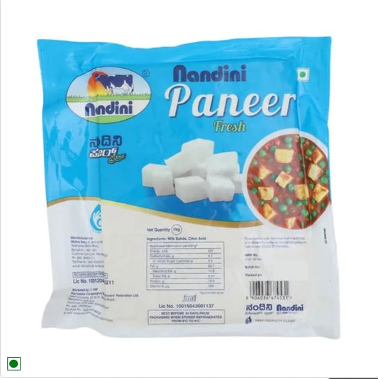 Nandini Fresh Paneer, 1 kg Pouch