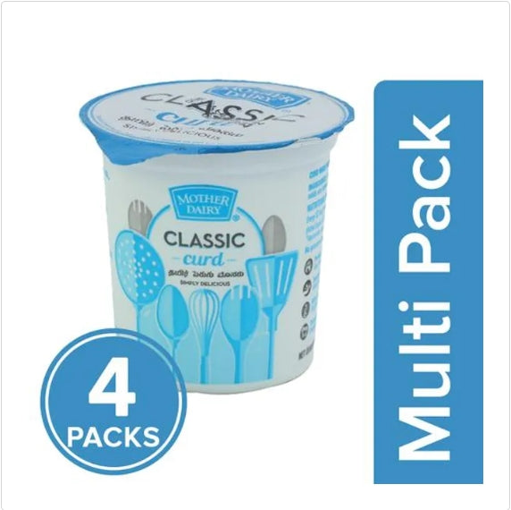 Mother Dairy Dahi - Made From Toned Milk, 4x200 g Multipack