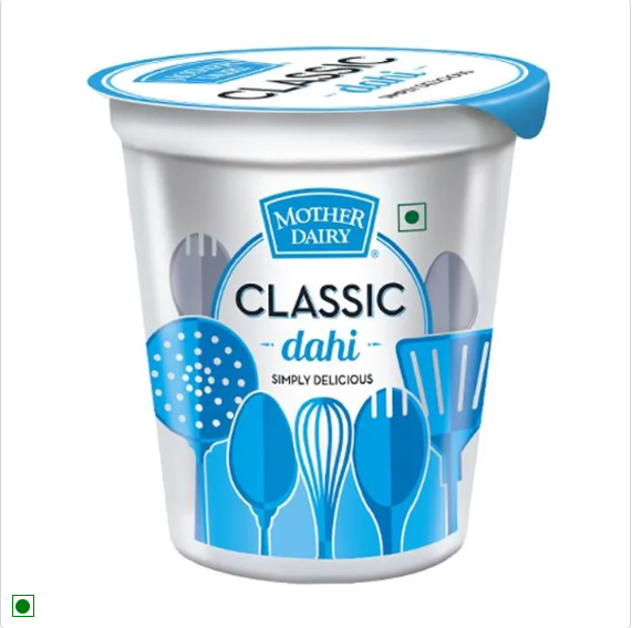 Mother Dairy Dahi - Made From Toned Milk, 4x200 g Multipack