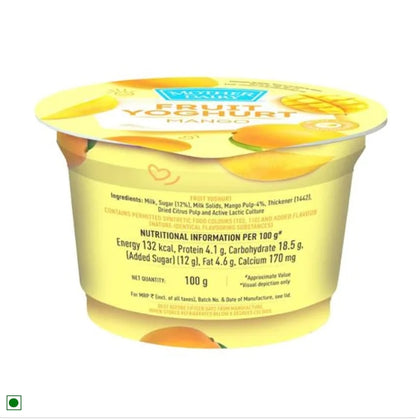 Mother Dairy Fruit Yoghurt - Mango, 100 g Cup