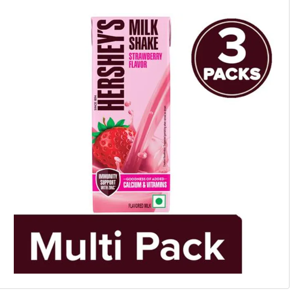 Hersheys Strawberry Flavor Milkshake, 6x180 ml Multipack