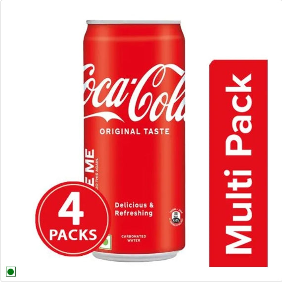 Coca Cola Original Taste Soft Drink, 4x300 ml Multipack