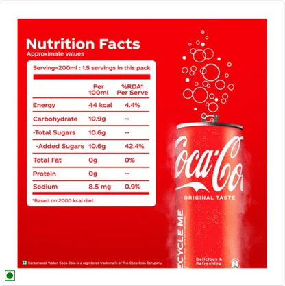 Coca Cola Original Taste Soft Drink, 4x300 ml Multipack