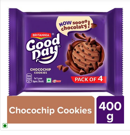 Britannia Good Day - Chocochip Cookies, Crunchy, Teatime Snack, 111 g