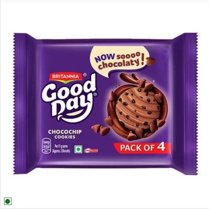 Britannia Good Day - Chocochip Cookies, Crunchy, Teatime Snack, 111 g