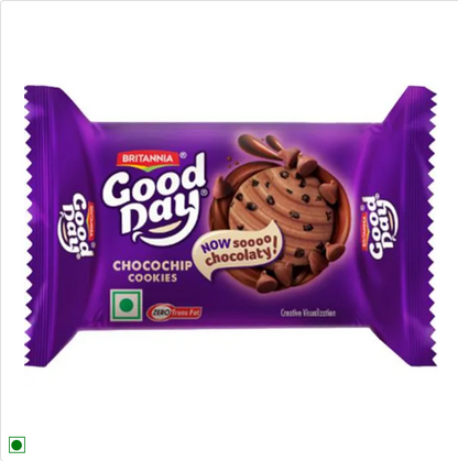 Britannia Good Day - Chocochip Cookies, Crunchy, Teatime Snack, 111 g