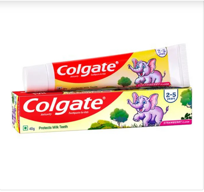 Colgate Kids Toothpaste - For 2-5 Years, Healthy Smiles For Little Teeth, Strawberry Flavour, 80 g