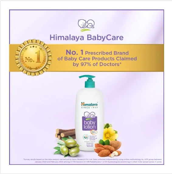 Himalaya Baby Lotion - With Almond Oil & Olive Oil, Paraben Free, 400 ml