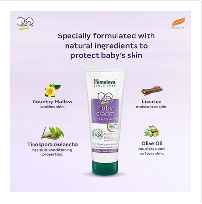 Himalaya Baby Cream - Extra Soft & Gentle, Paraben Free, 100 ml Tube