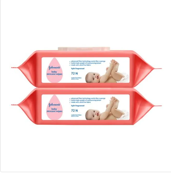 Johnson's baby Baby Skincare Wipes - Super Saver Pack, 72 pcs (Rs. 60 Off on Pack of 2)