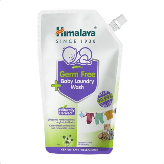 Himalaya Germ Free Baby Laundry Wash - 99.99% Germ Protection, 1 L Pouch