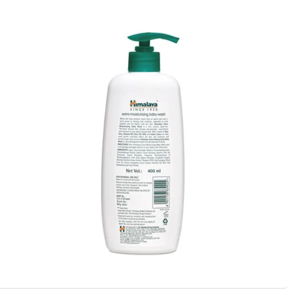 Himalaya Extra Moisturizing Baby Wash - Paraben Free, No Tears Formula, 400 ml