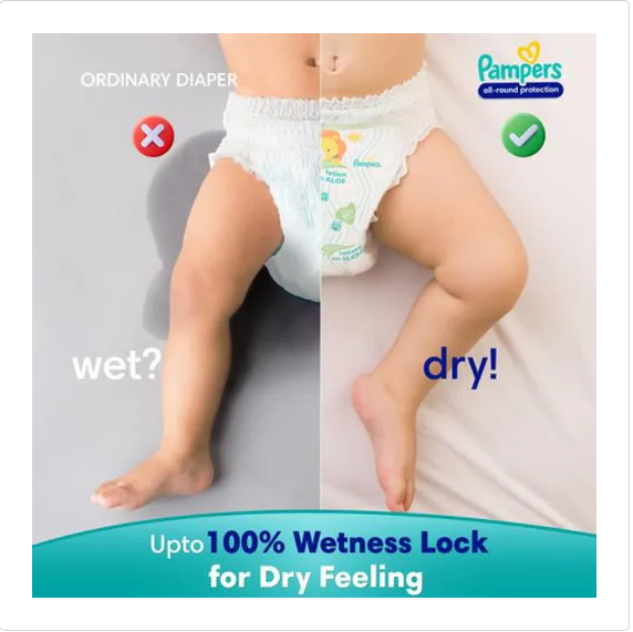 Pampers All-Round Protection Diaper Pants - XXL, 15-25 kg, Ultra Absorb Core, Leakage Prevention for upto 12 Hours, 42 pcs