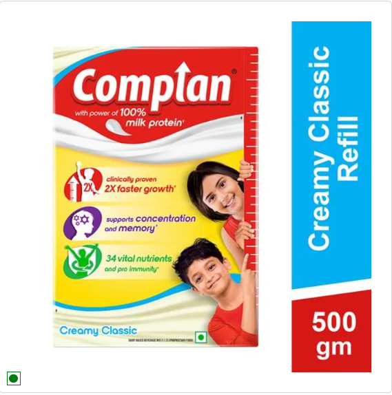 Complan Nutrition & Health Drink - Improves Concentration & Memory, Classic Flavour, 2x500 g Multipack