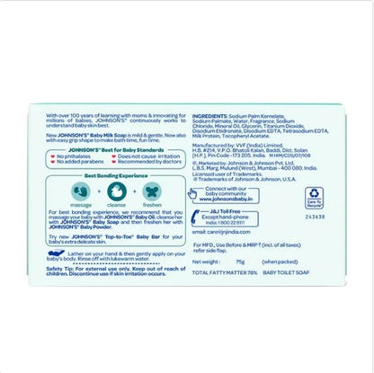 Johnson's baby Baby Milk Soap - Mildness, 75 g