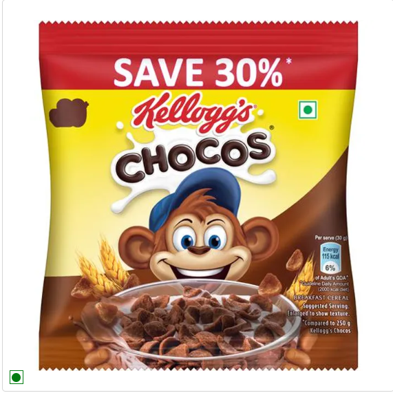 Kelloggs Chocos Corn Flakes, 6x48 g Multipack