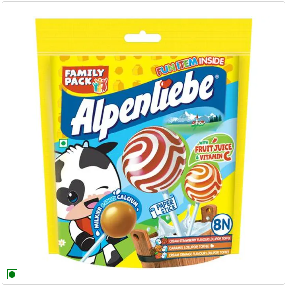 ALPENLIEBE Lollipop - Assorted Flavours, 64 g (8 pcs)