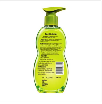 Dabur Baby Shampoo - With No Harmful Chemicals & Tear Free Formula, 500 ml