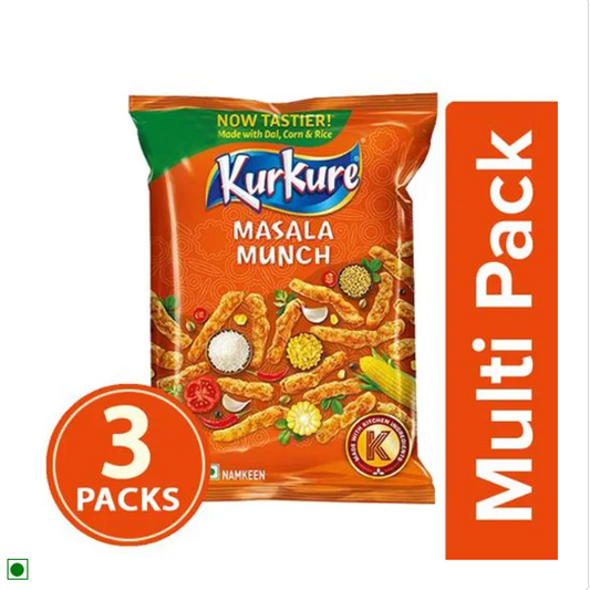 Kurkure Kurkure Namkeen - Masala Munch, 3x70 g Multipack