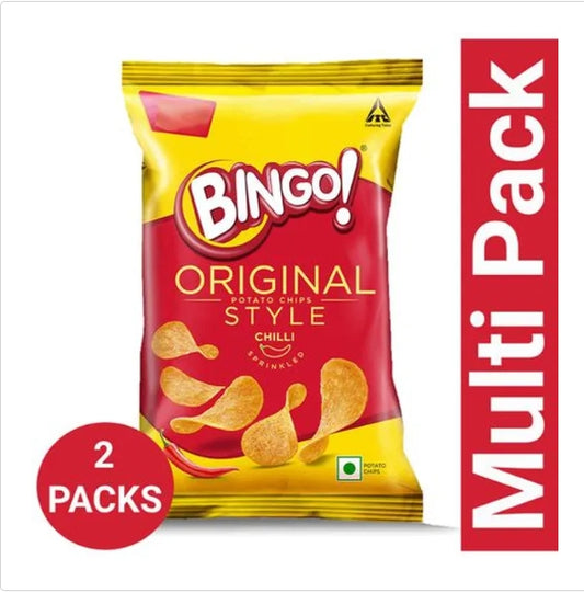 Bingo Original Style Potato Chips - Chilli Sprinkled, 2x90 g Multipack