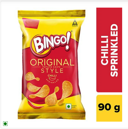 Bingo Original Style Potato Chips - Chilli Sprinkled, 2x90 g Multipack