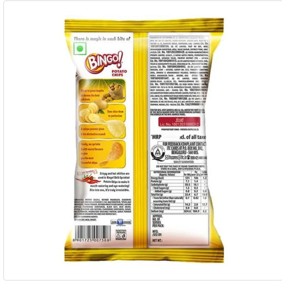 Bingo Original Style Potato Chips - Chilli Sprinkled, 2x90 g Multipack