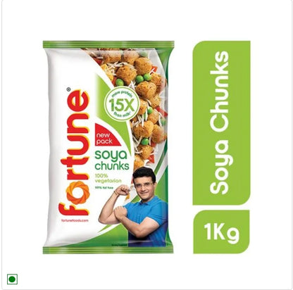 Fortune Soya Chunks, 1 kg Pouch