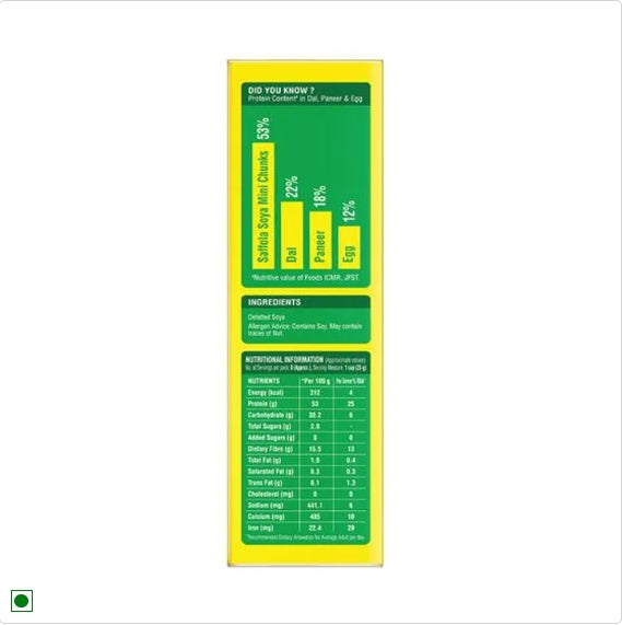 Saffola Soya Mini Chunks - Tender & Juicy, High In Protein & Fibre, 200 g