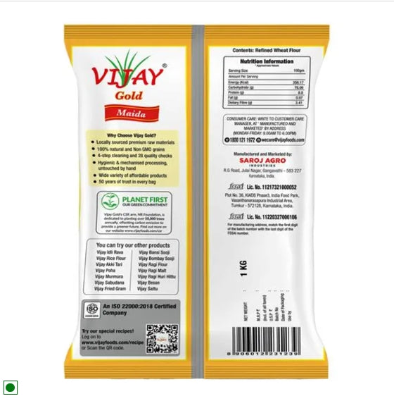 Vijay Gold Maida/Processed Wheat Flour, 1 kg