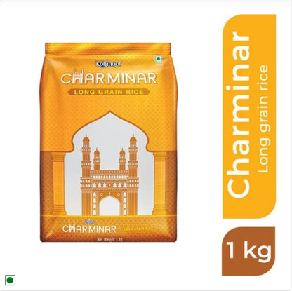 Kohinoor Charminar Long Grain Rice, 1 kg Pouch