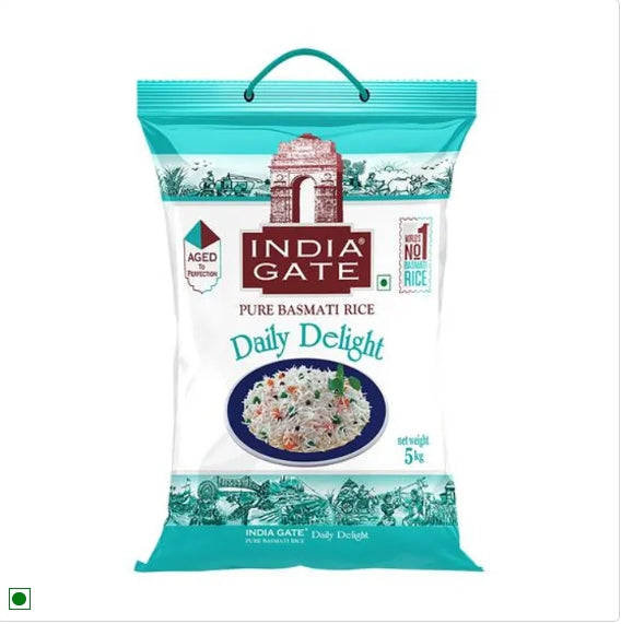 India Gate Daily Delight Pure Basmati Rice, 5 kg