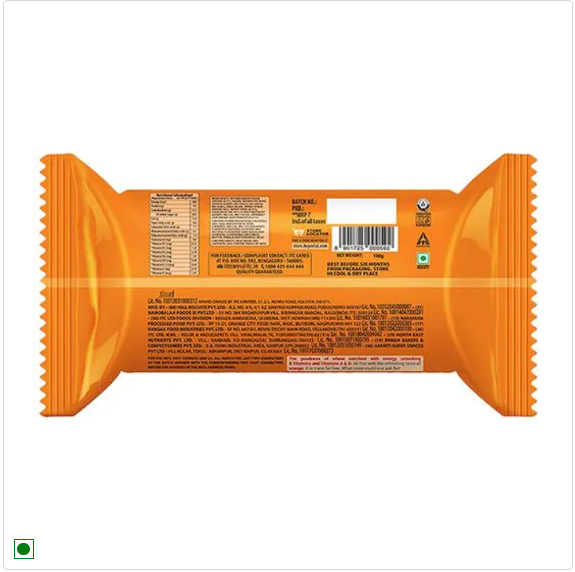 Sunfeast Marie Light Vita Orange Biscuits - Tea Time Partner, 100 g Pouch