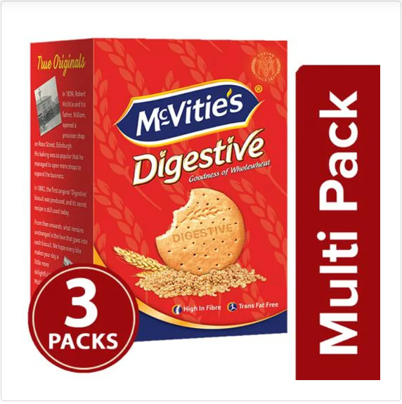 McVitie's Digestive Biscuits, 3 x 200 g Multipack