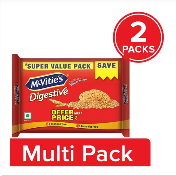 McVitie's Digestive Biscuits, 3 x 200 g Multipack