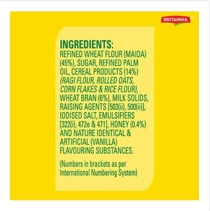 Britannia NutriChoice 5 Grain Digestive Multigrain Biscuits - High Fibre, 2 x 200 g Multipack