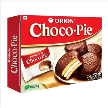 Orion Choco Pie - Chocolate Coated Soft Biscuit, 336 g (Pack of 2)