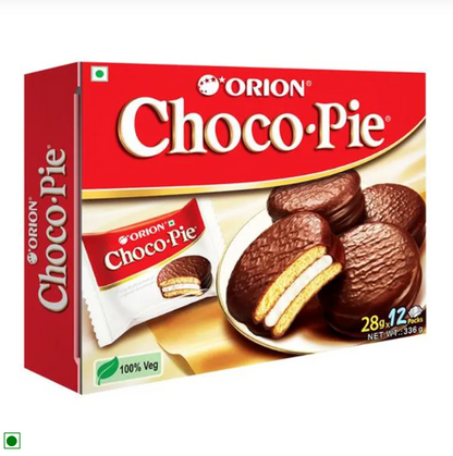 Orion Choco Pie - Chocolate Coated Soft Biscuit, 336 g (Pack of 2)