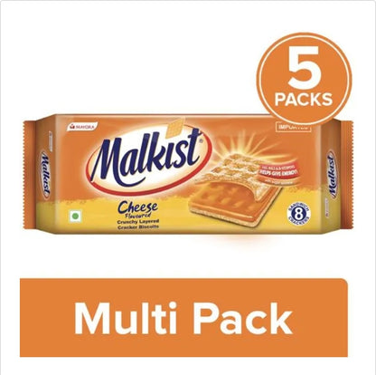 Malkist Cheese Flavoured Cracker Biscuits - Family Pack, 720 g (144 g x 5 N)