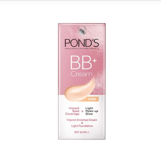 Ponds BB+ Cream - Rich In Vitamin, Instant Spot Coverage, Make-Up Glow, 30 g Light