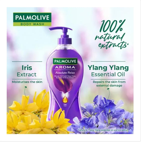 Palmolive Aroma Absolute Relax Shower Gel - With Ylang Ylang Essential Oil & Iris Extract, 750 ml