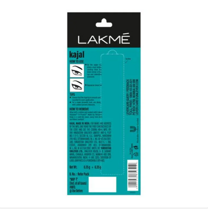 Lakme Kajal - Eyeconic, Twin Pack, 0.7g