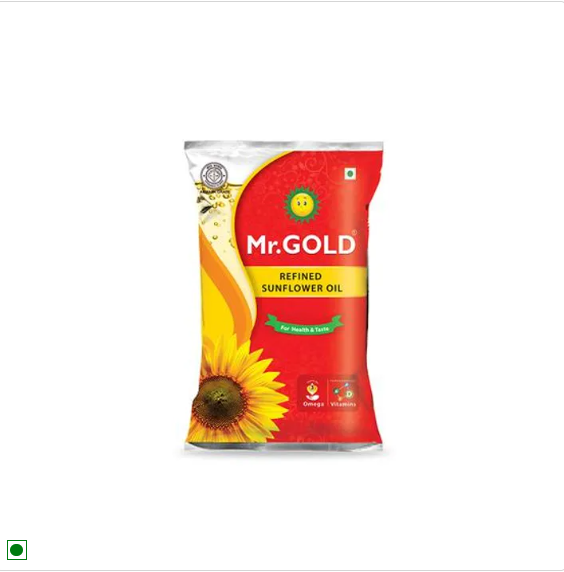 Mr. Gold Refined Oil - Sunflower, 1 L Pouch